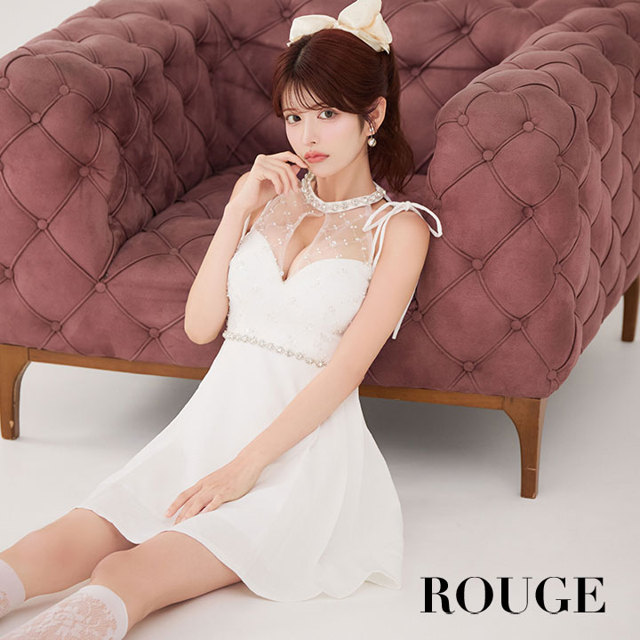 送料無料！シースルーアメスリビジューミニドレス/キャバドレス【XS-M