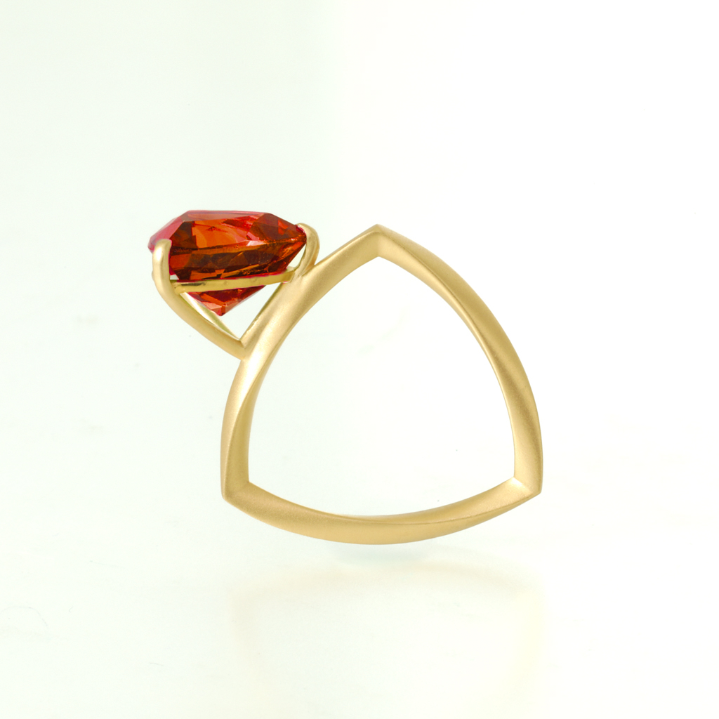 K18 ガーネット リング