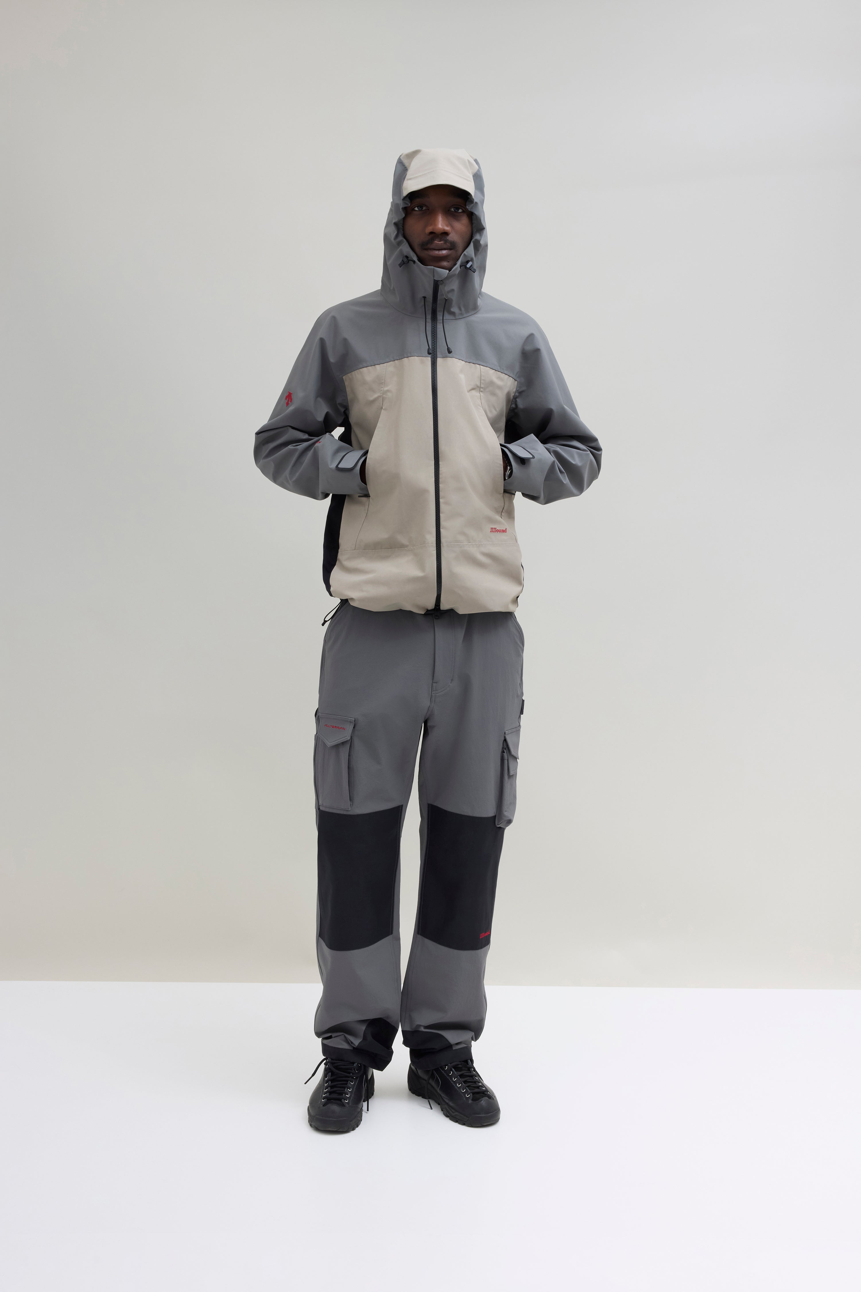JJJJound Descente Hardshell Parka - Taupe/Charcoal