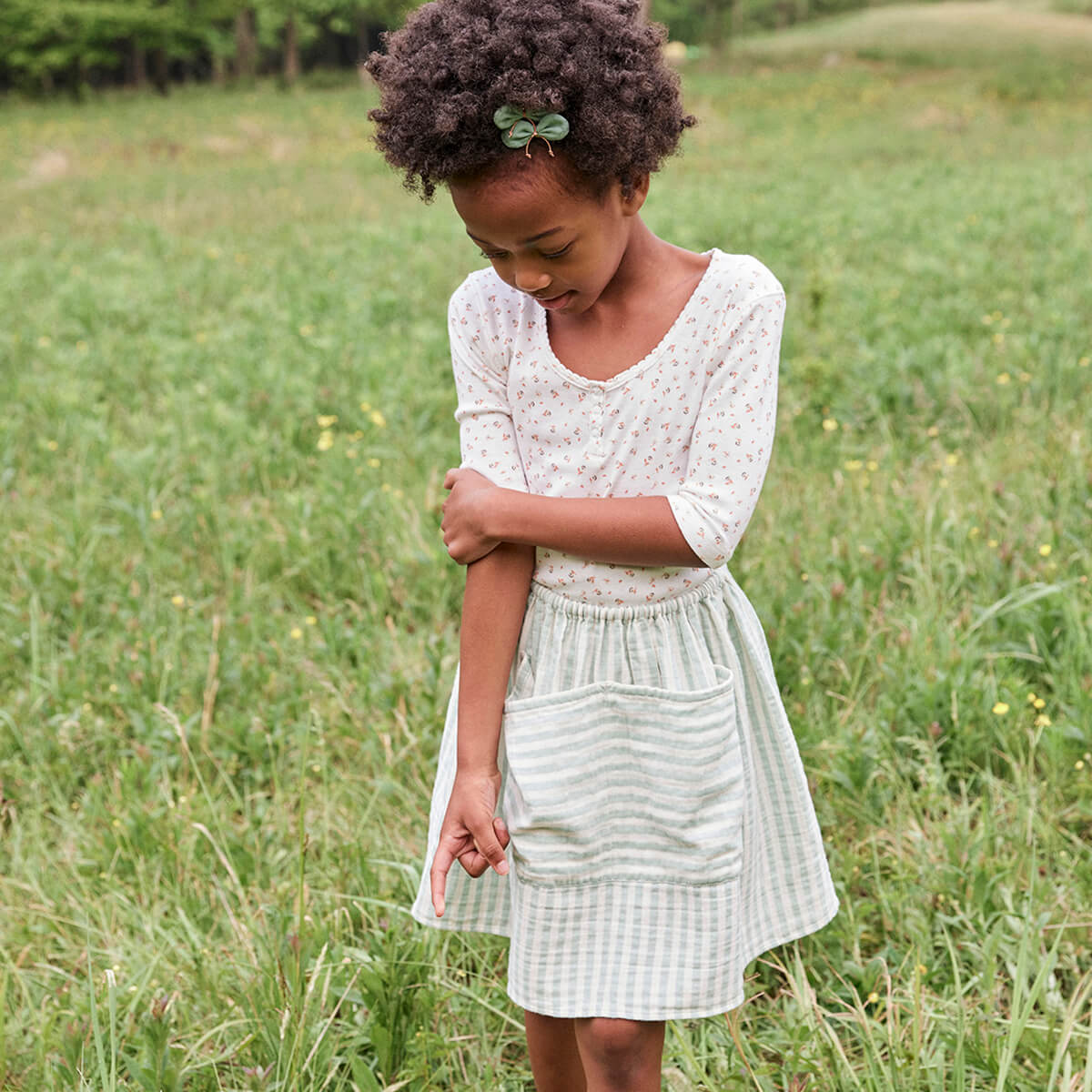 Field Tee in Fleur Print Sorbet by Soor Ploom – Junior Edition