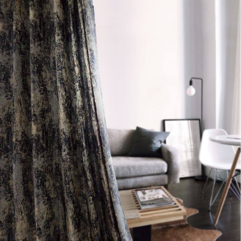 コンクリ カーテン JE-92713 パープル ｜ジャストカーテン