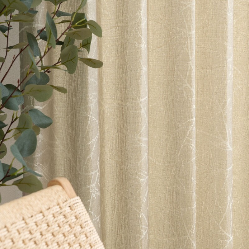 ウッドランド カーテン JE-92807 ベージュ ｜ジャストカーテン