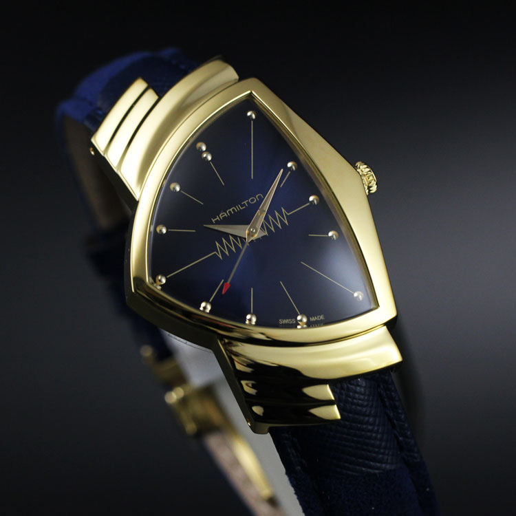 ハミルトン【HAMILTON】ベンチュラ ゴールド ブルーダイヤル メンズ