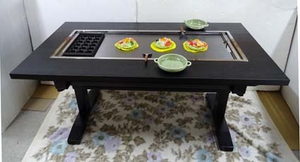 たこ焼＋鉄板焼（お好み焼）兼用テーブル 6人用