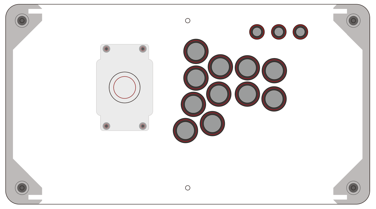 レバー アケコン 即納 マットブラック 24mmボタン｜アーケード