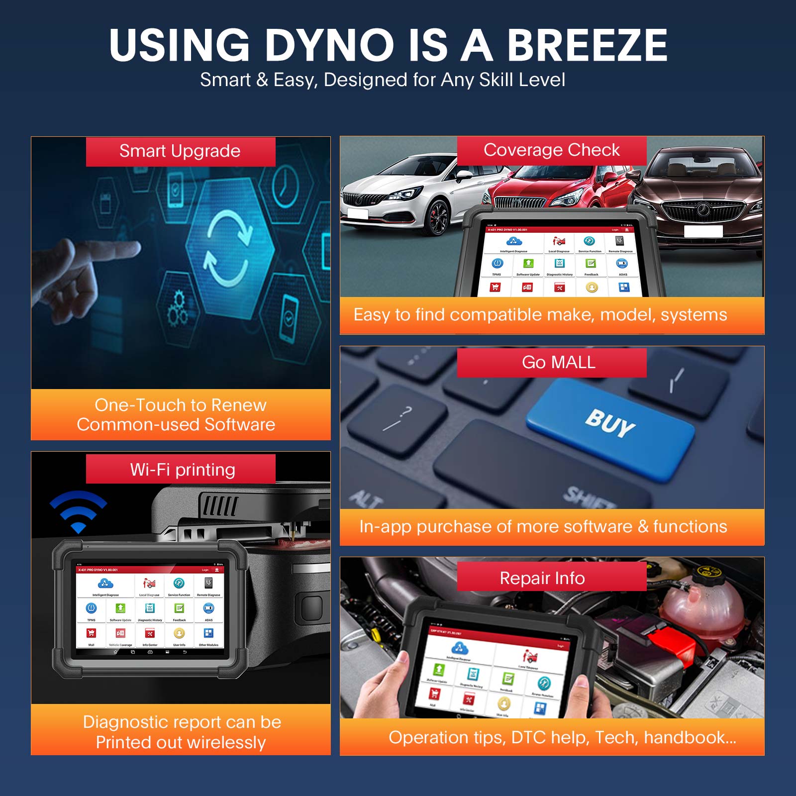 Launch X431 PRO DYNO Bidirectional Diagnostic Scanner Supports ECU