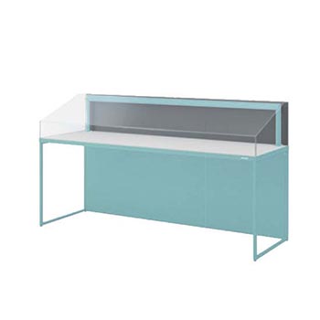 B2B8KF-ZH13 オカムラ ノンエアタイト式透明アクリルショーケース 幅