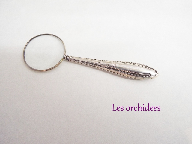 アンティーク・ヴィンテージハンドル 拡大鏡・虫眼鏡 オルキデ 恵比寿