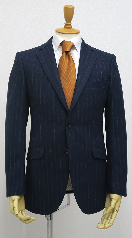 フォックスブラザーズ・クラシックフランネル・ネイビーチョーク