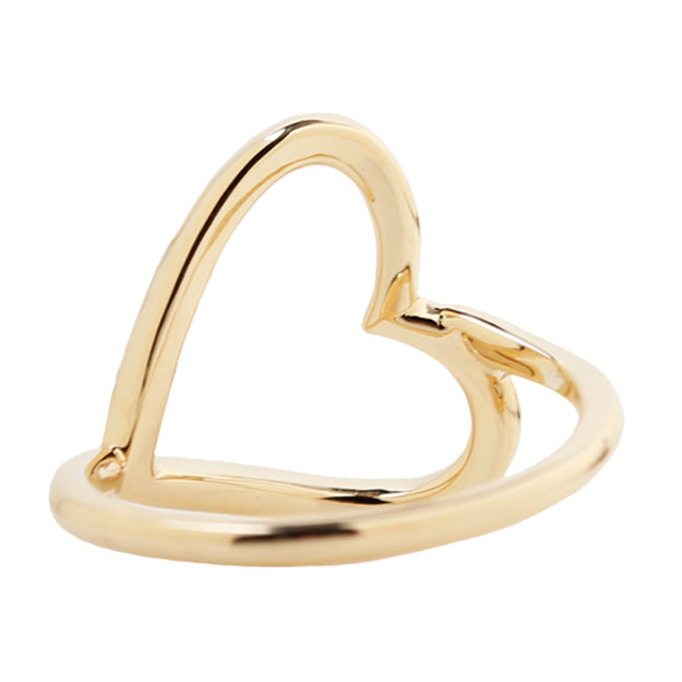 K18/Pt「ロージー ハート」リング｜【オレフィーチェ】Orefice