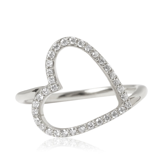 K18/Pt「ロージー ハート」リング｜【オレフィーチェ】Orefice