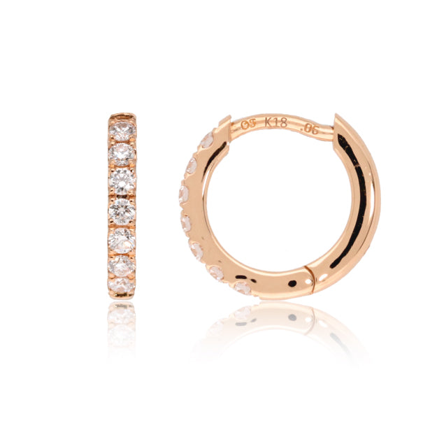 K18/PT「ユーニス フープ S」ピアス｜【オレフィーチェ】Orefice