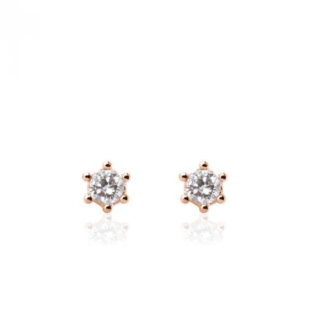 K18/Pt「0.1ctミルククラウン」ピアス｜【オレフィーチェ】Orefice