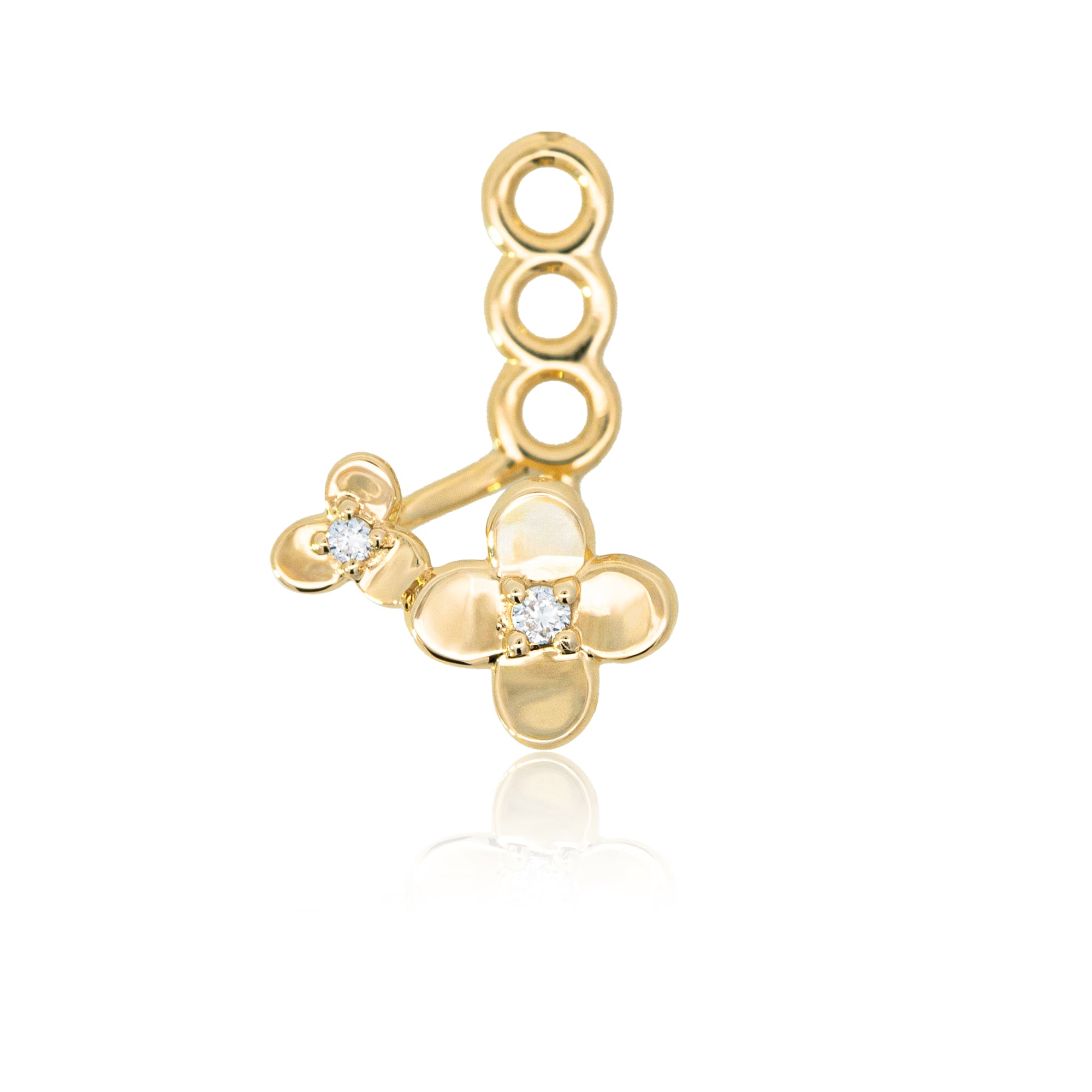 K18/Pt「フィオリア」ピアスチャーム（片耳用）｜【オレフィーチェ