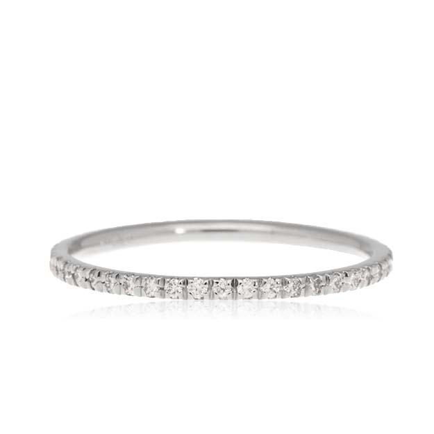 K18/Pt「テネル ハーフエタニティ」リング － ホワイトゴールド