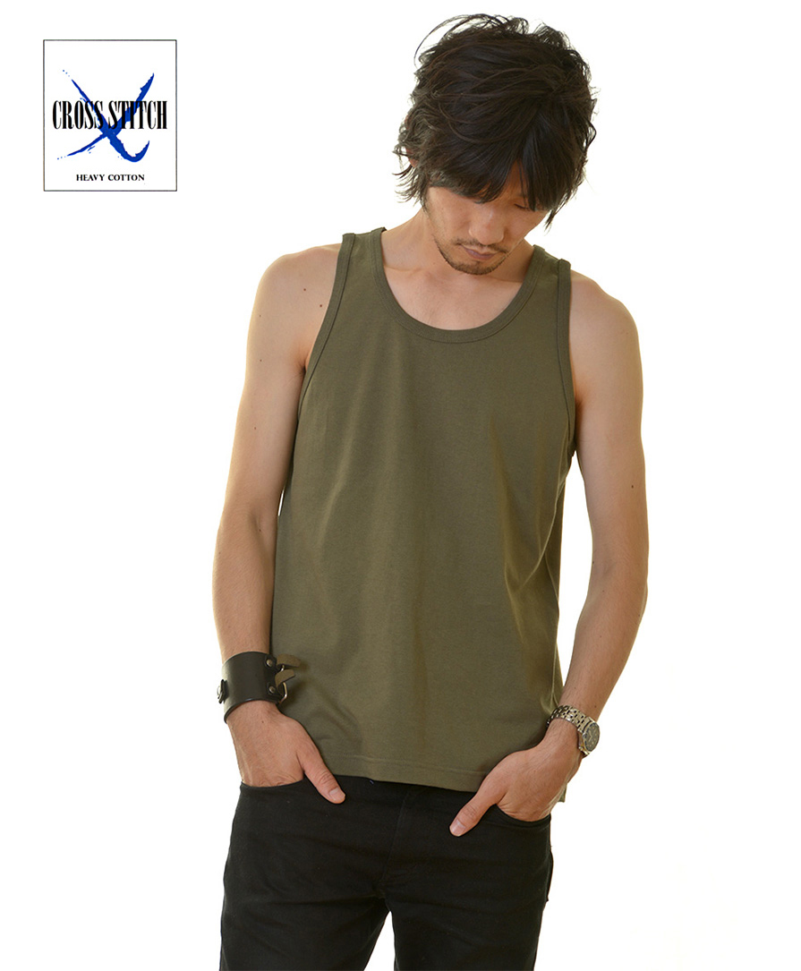 CROSS STITCH タンクトップ激安通販｜無地タンクトップ卸売【オレンジ