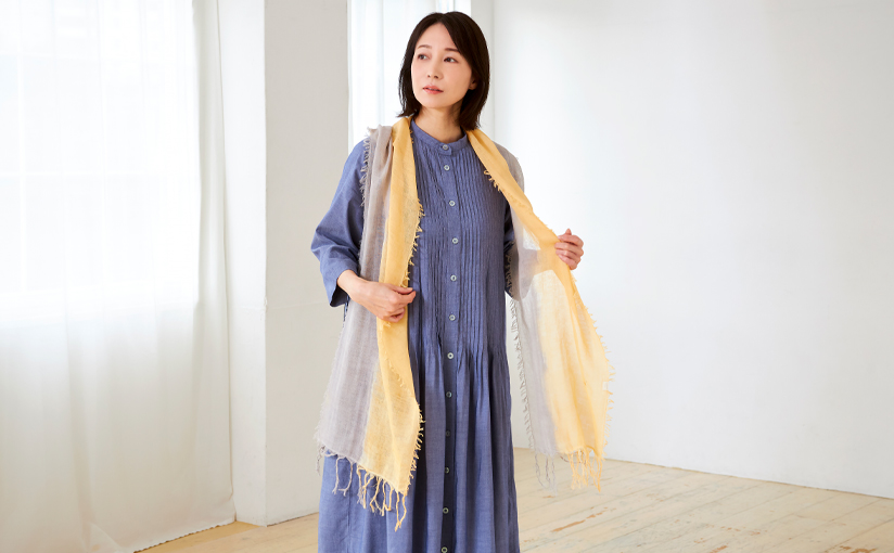 美濃 柿渋染ストール | 今治タオルの企画・製造・販売 | 株式会社オリム