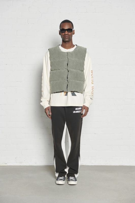 ASKYURSELF / military canvas puffer vest - OTHELLO KUMAMOTO