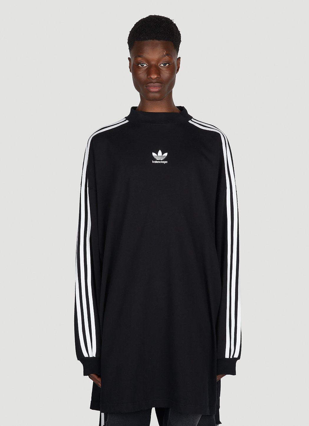 Balenciaga x adidas Men's' Logo Print Long Sleeve T-Shirt in Black