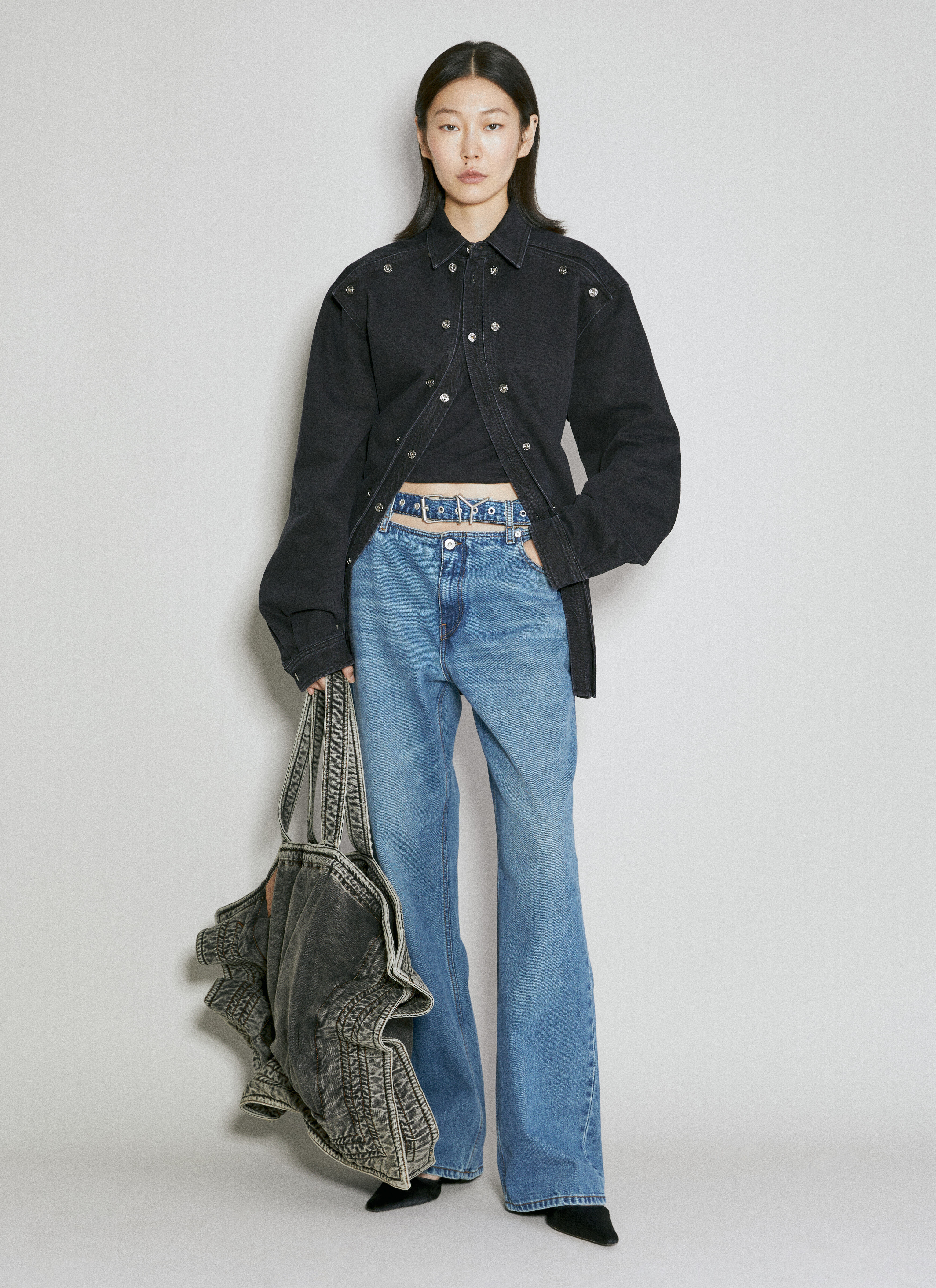 Y/Project レディース マキシワイヤー カバス デニムバッグ の