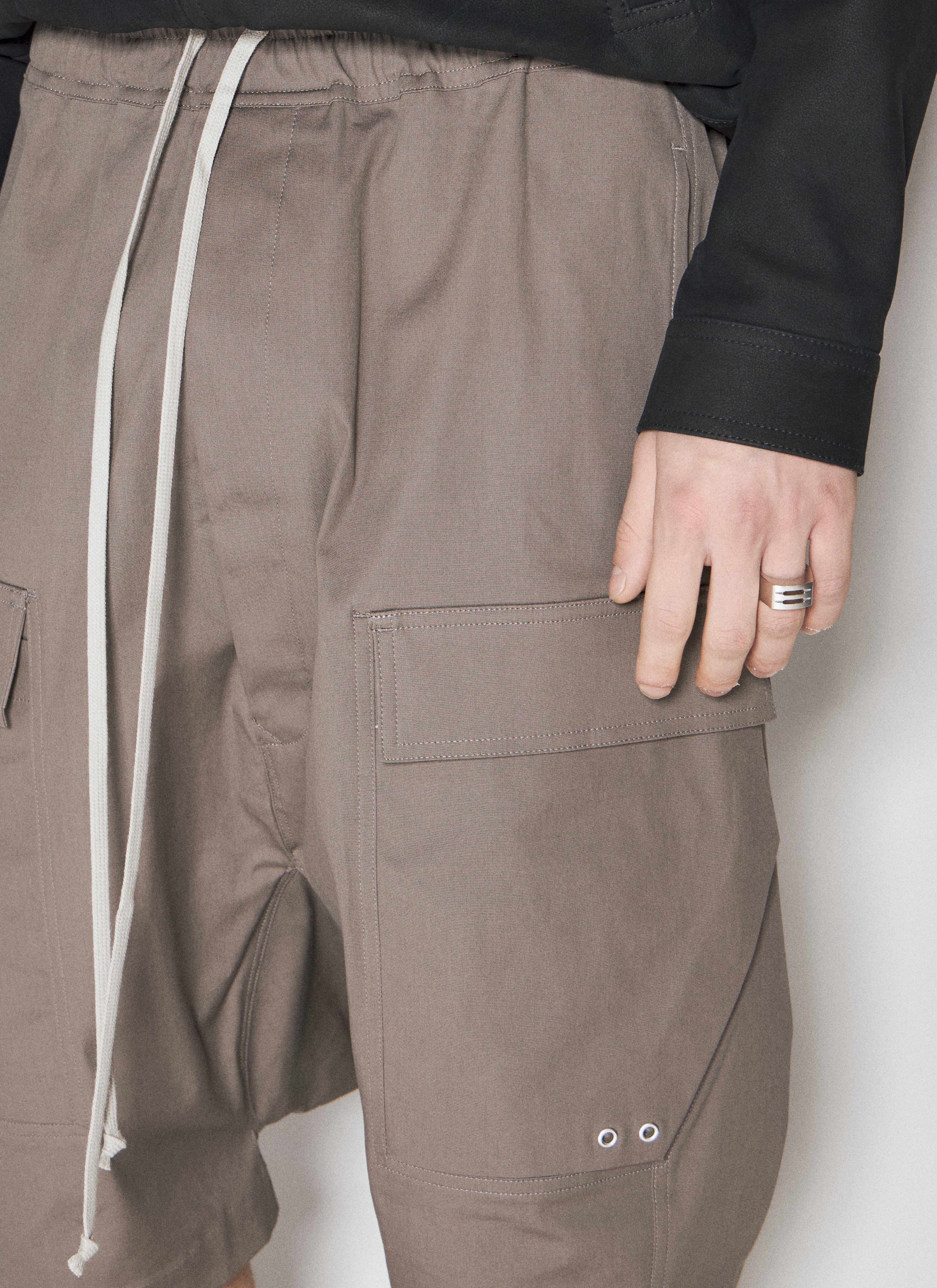 Rick Owens Men's' Cargo Pods Bermuda Shorts in Brown | LN-CC®
