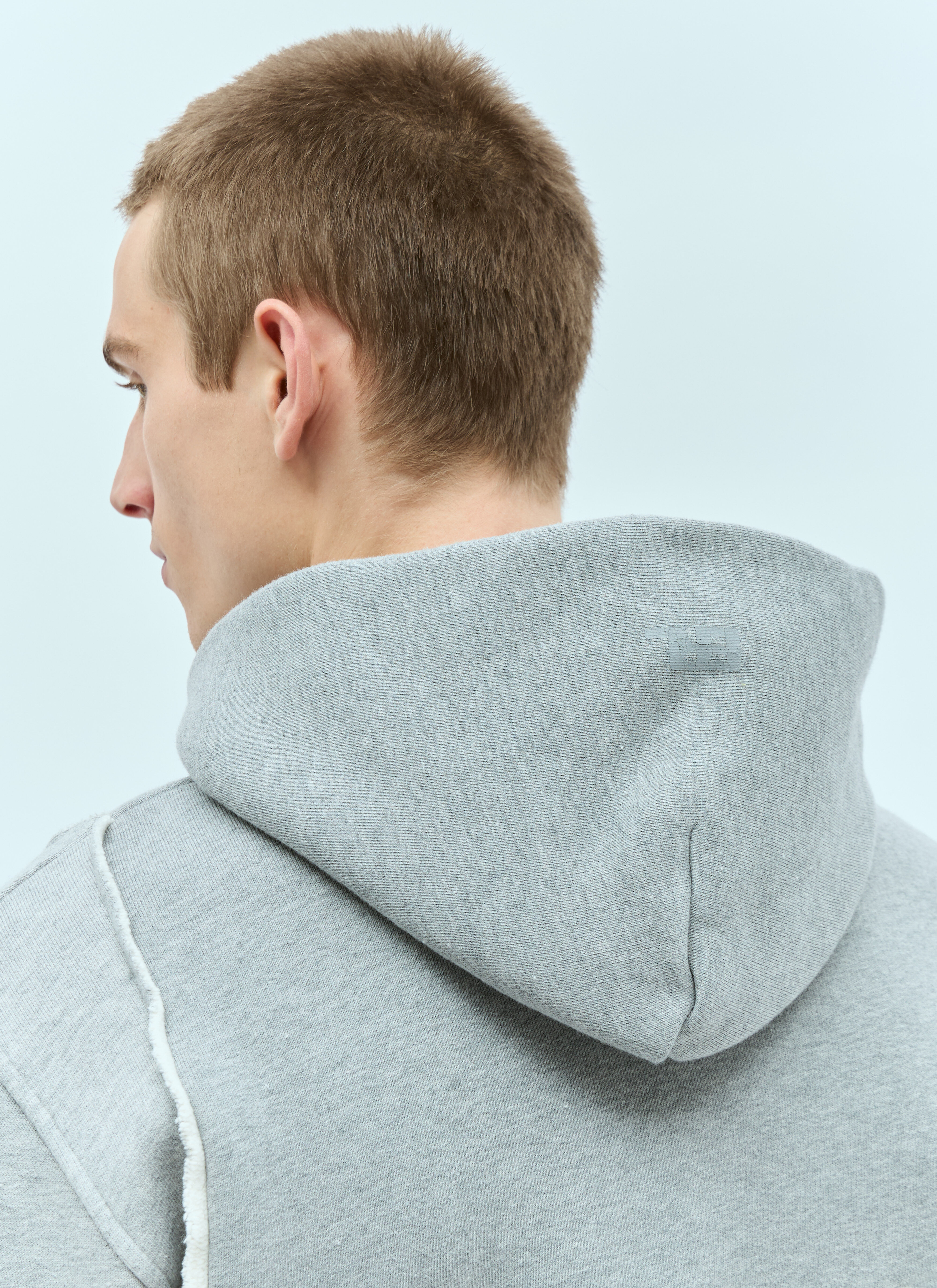 ERL Men's' Swirl Zipped Hooded Sweatshirt in Grey | LN-CC®