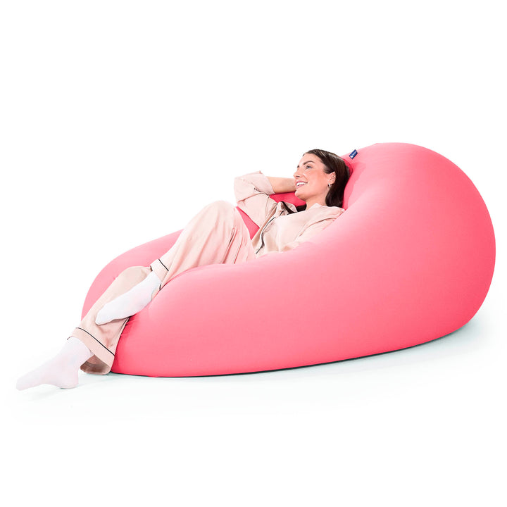 ベンティXXL特大ビーズクッション:サーモンピンク/マシュマロ