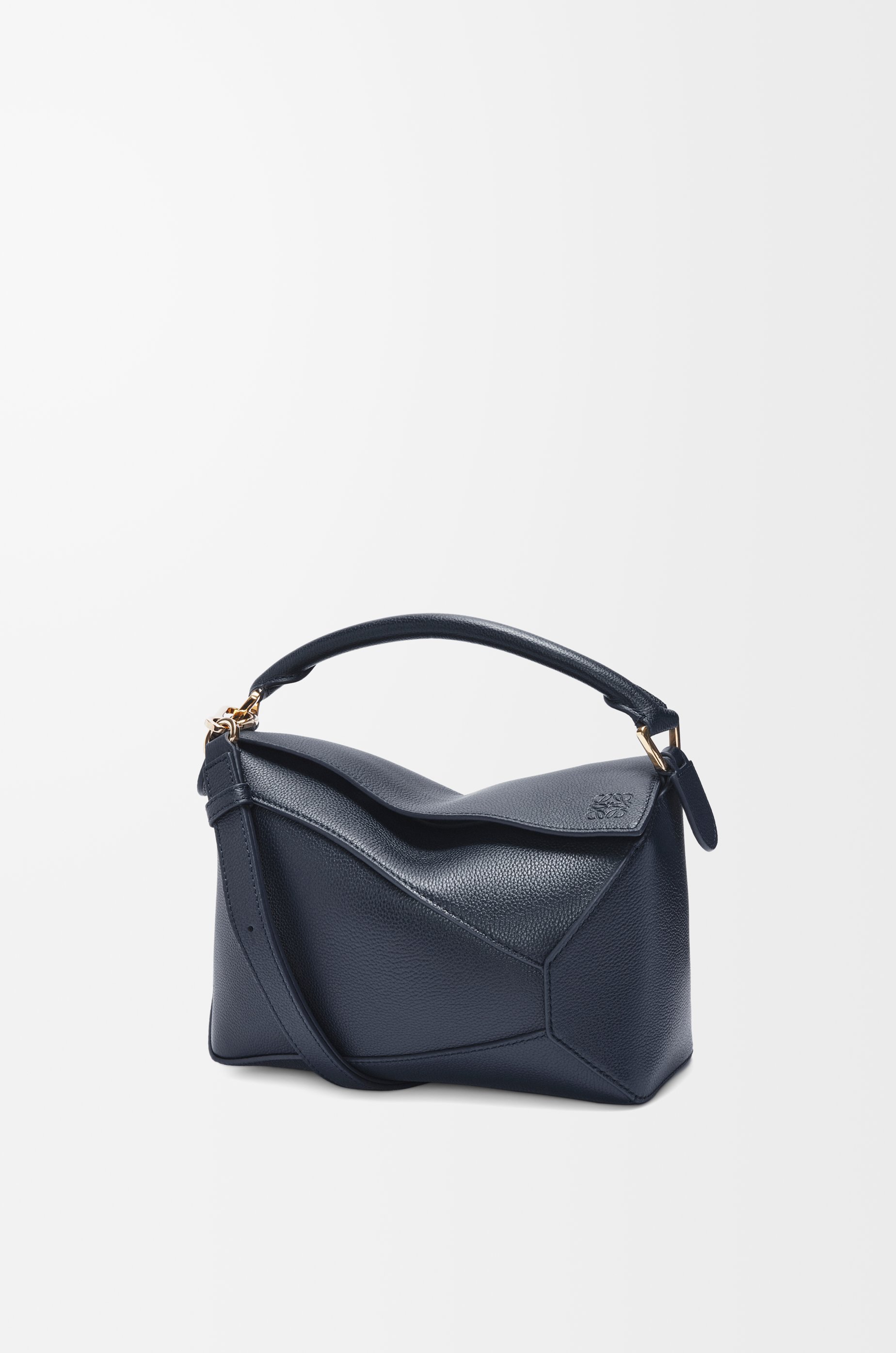 Small Puzzle Edge bag in soft grained calfskin Blue - LOEWE USA