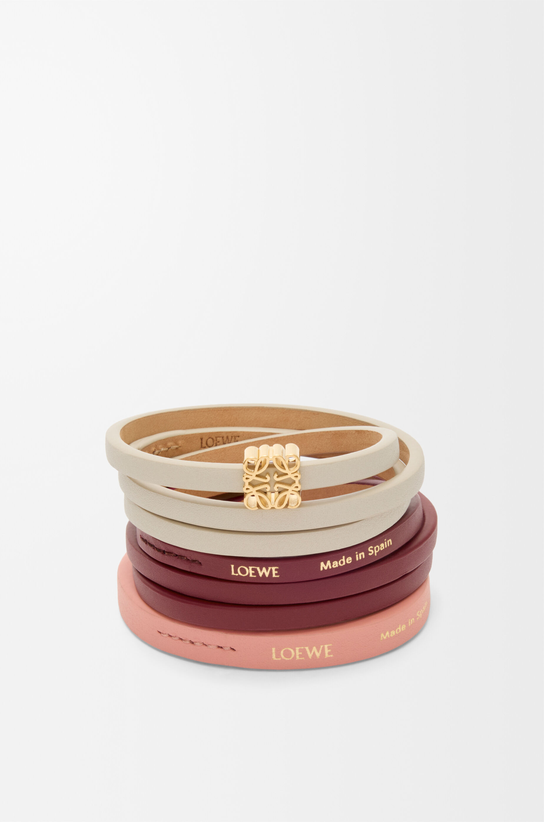 ツイスト ダブル ブレスレット（カーフ） ベージュ - LOEWE Japan