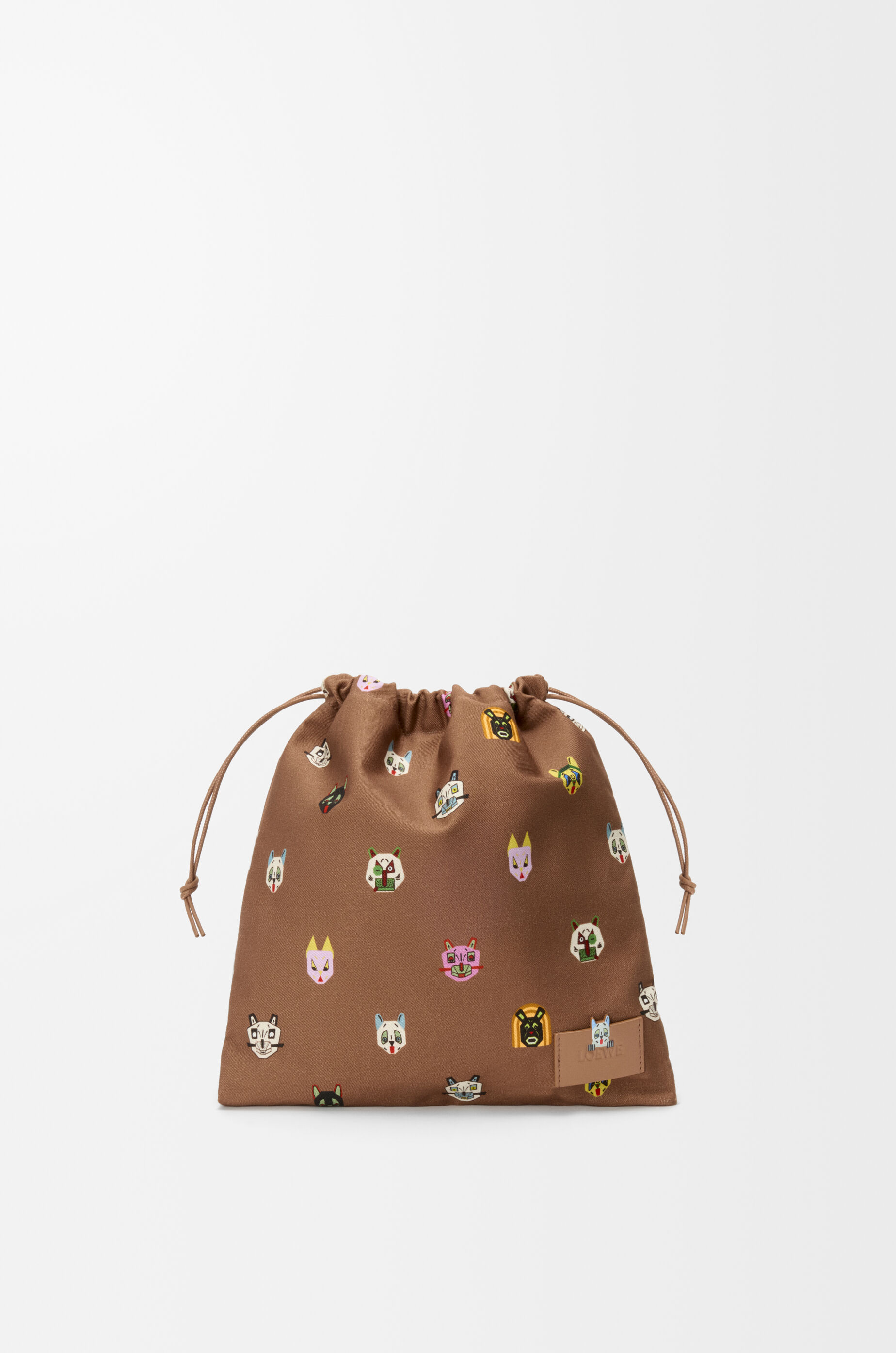キャッツ ドローストリングポーチ スモール（キャンバス） ブラウン