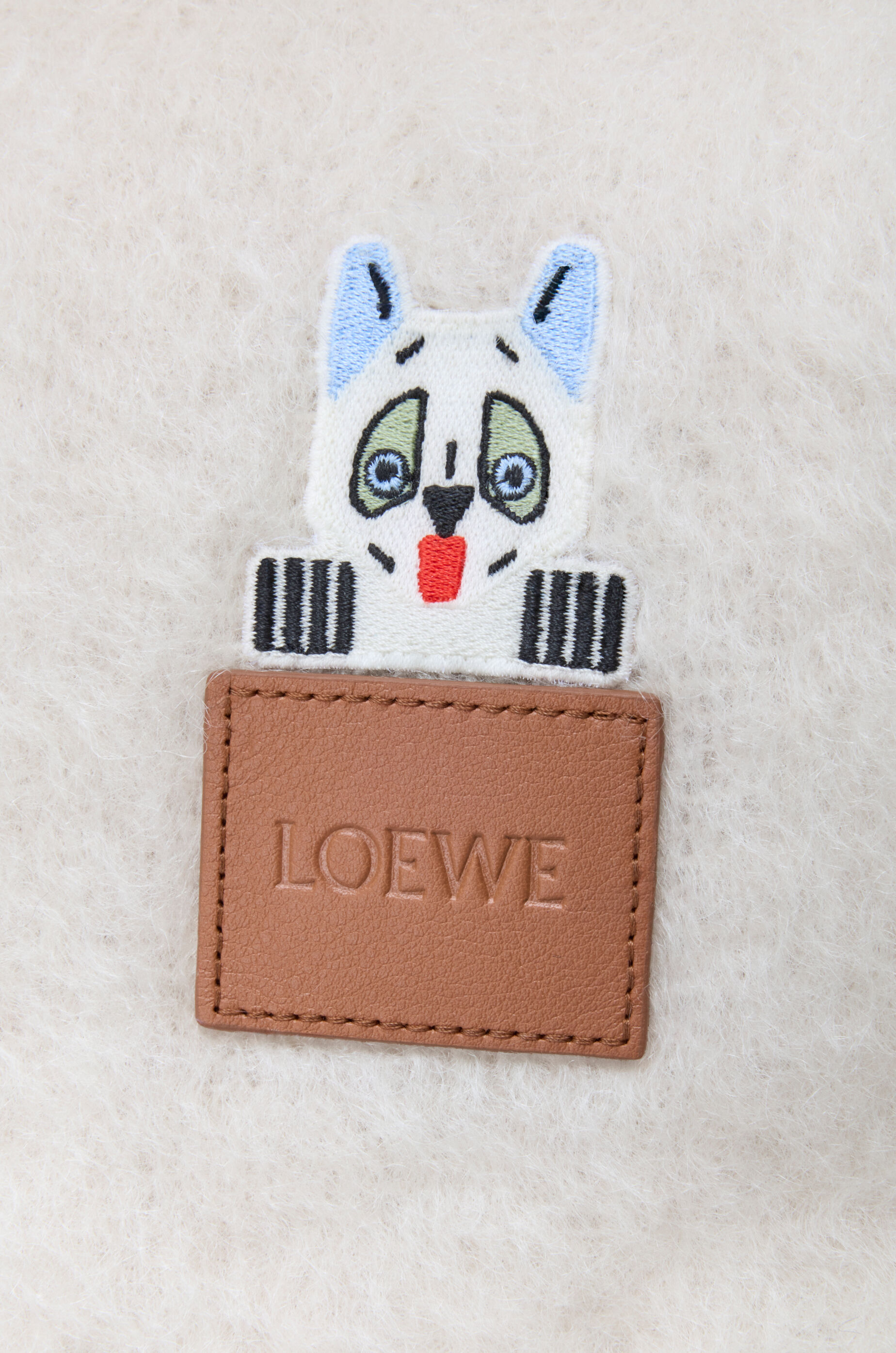 スカーフ（モヘア&ウールブレンド） ホワイト - LOEWE Japan official