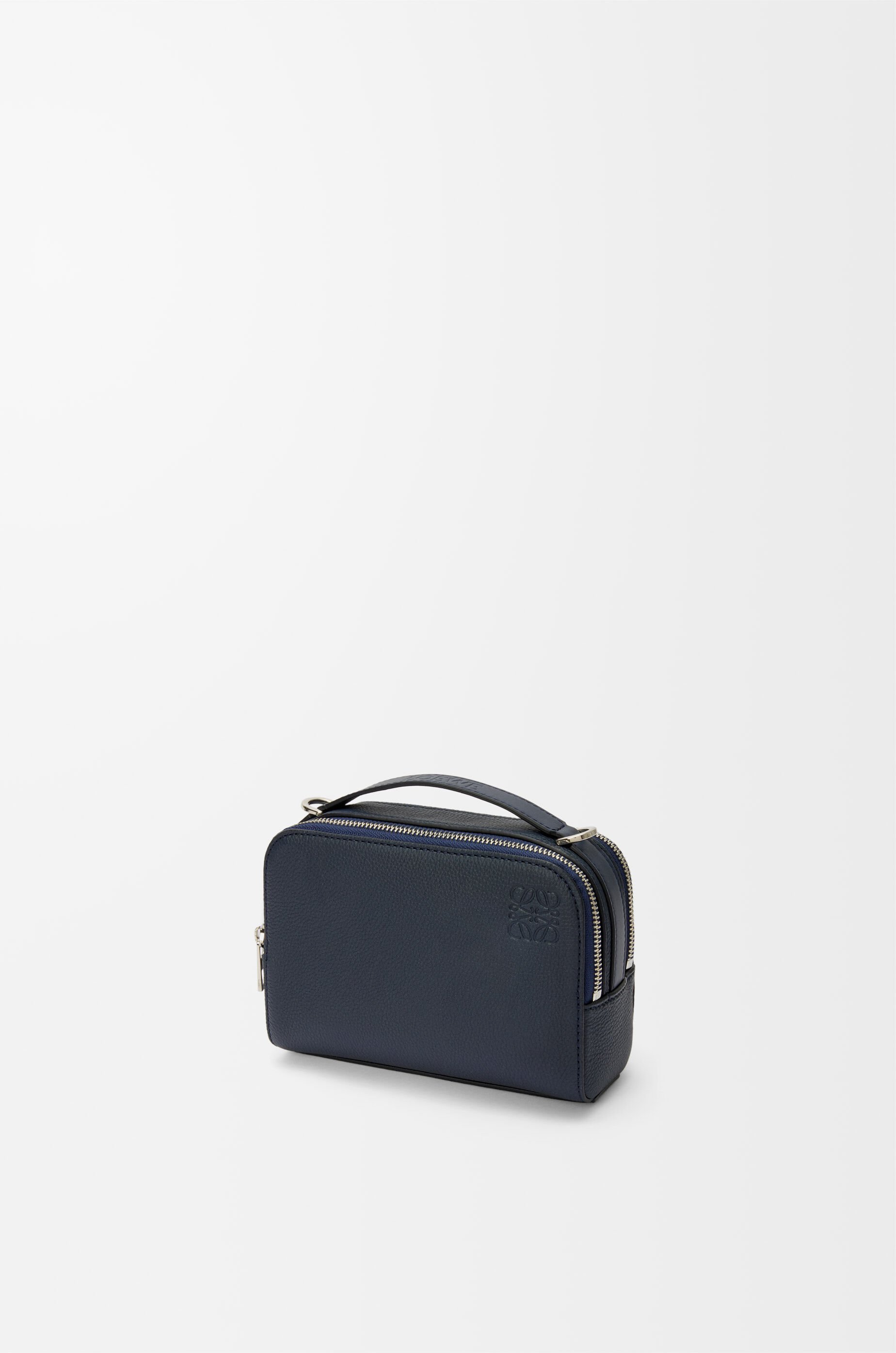 クロスボディ カメラバッグ ミニ（ソフトグレインカーフ） ブルー