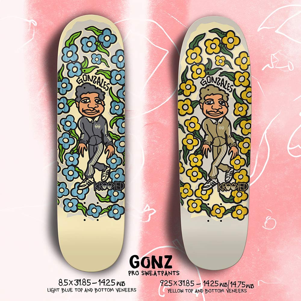 KROOKED GONZ PRO SWEATPANTS REISSUE DECK 9.125
