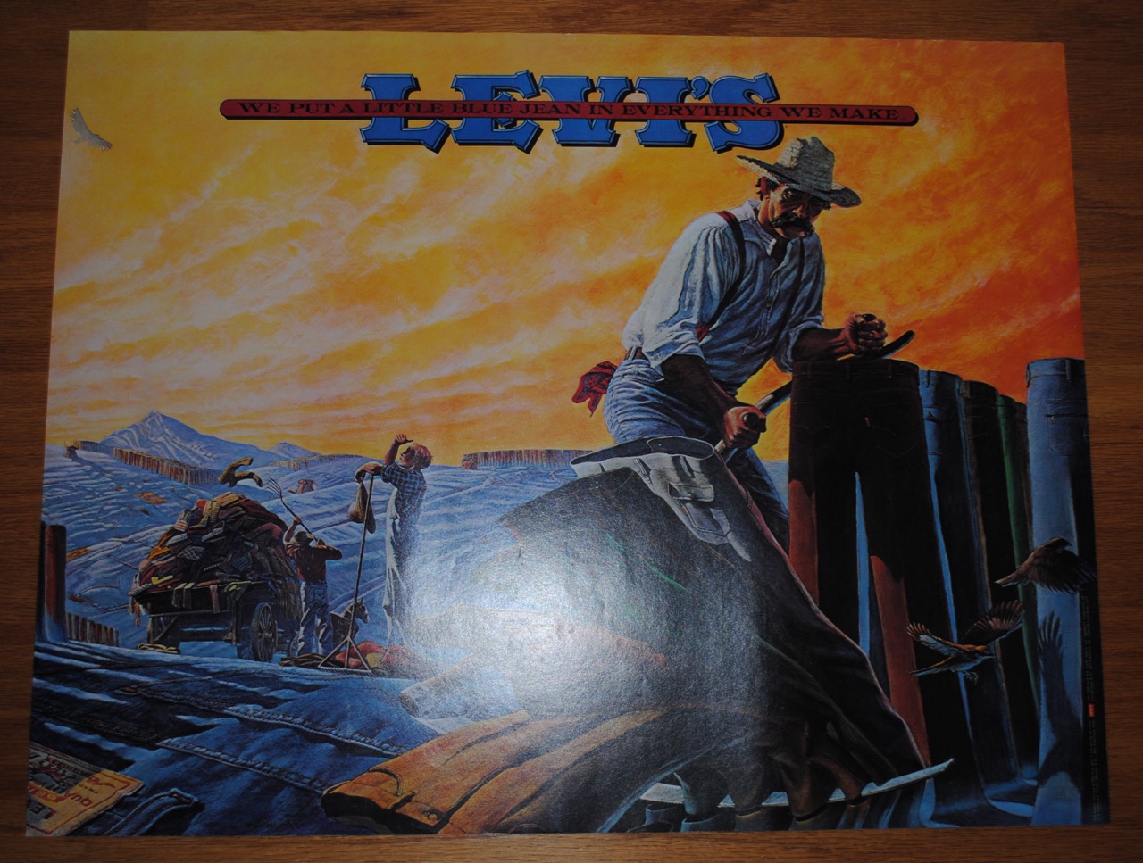 1970年代 リーバイス イラスト ポスター シリーズ | ロングホーン