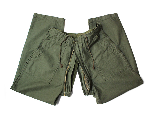 BAMBOO SHOOTS x MOUNTAIN RESEARCH FATIGUE CROPPED PANTS - SATIN