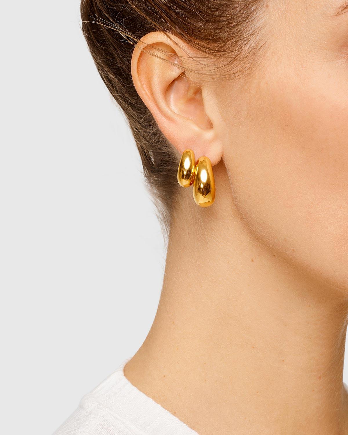 Tom Wood Ice Hoops Small - Gold pour Unisexe