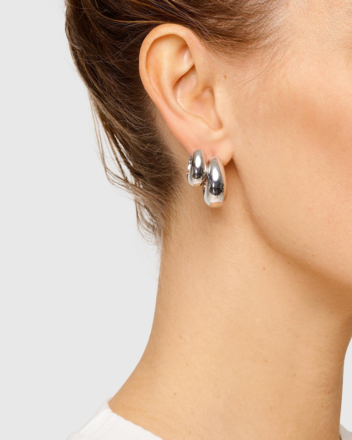 Tom Wood Ice Hoops Small - Silver pour Unisexe