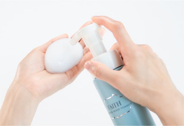 敏感肌用洗顔料 フェース カーミング ウォッシュ フォーマー｜FAITH