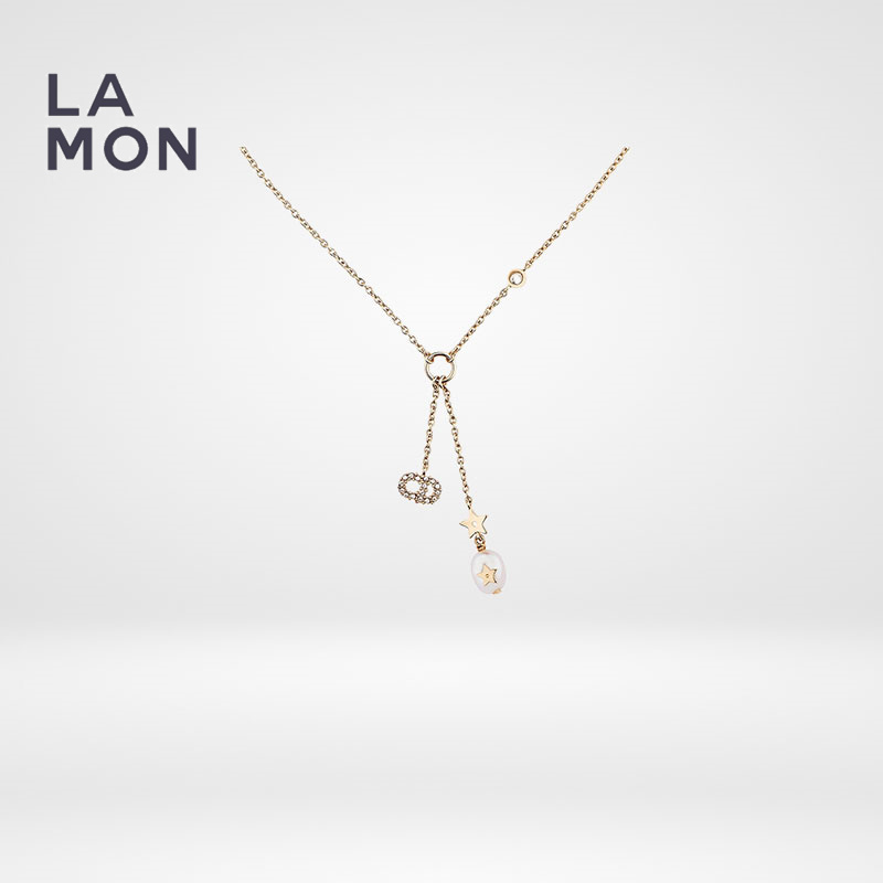 ディオール ネックレス DIOR SHINY-D NECKLACE メタル パール