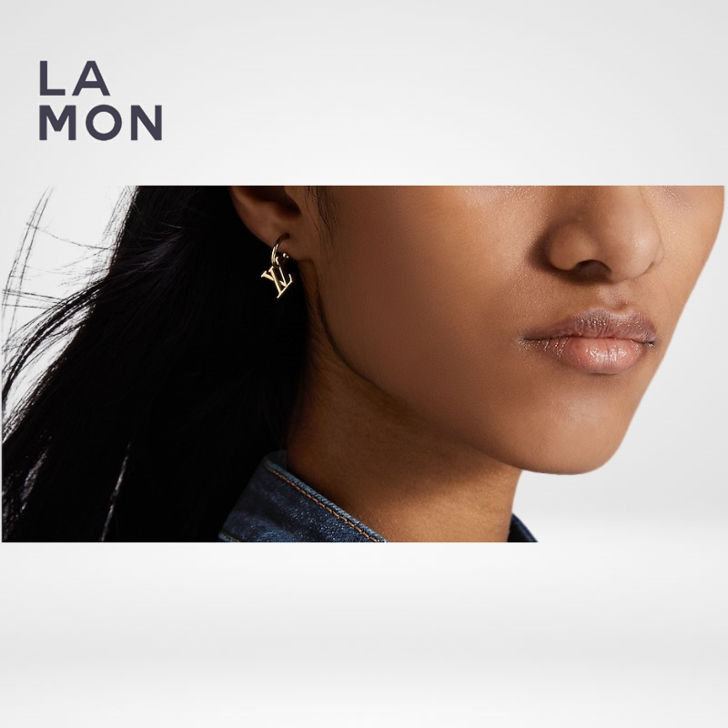 Louis Vuitton ゴールドピアス 専用ポーチ付き ルイヴィトン LOUIS