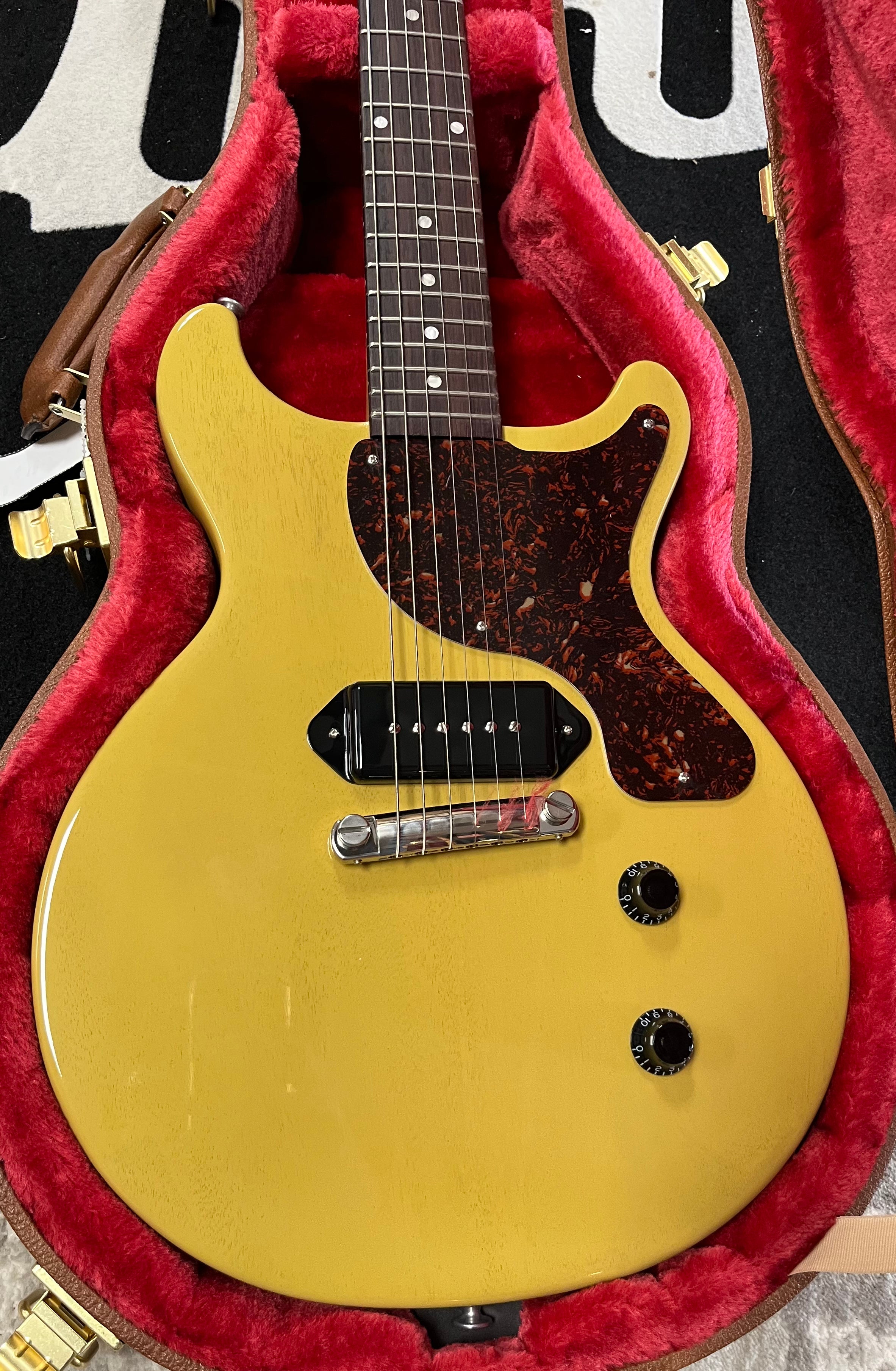 Gibson USA Les Paul JR Junior Double Cut In TV Yellow With Hard