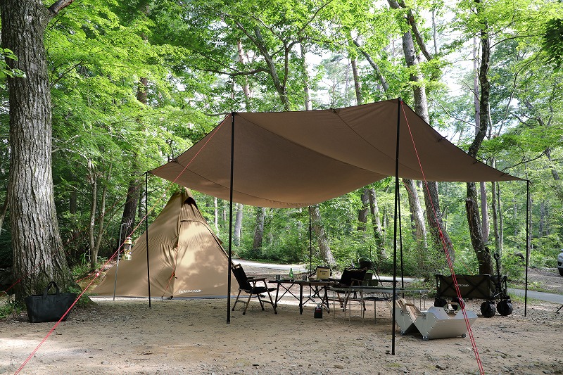 クイックキャンプのTCテント&タープに新色登場！ サンドとカーキの