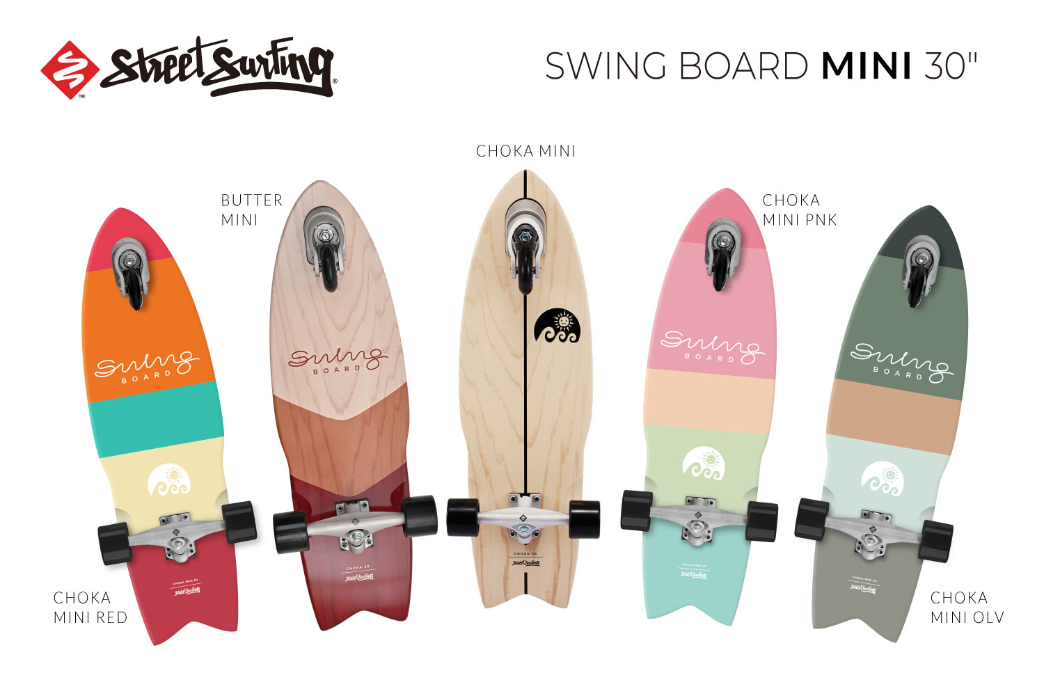Street Surfing】SWING BOARD スイングボード MINI 30インチ - Green