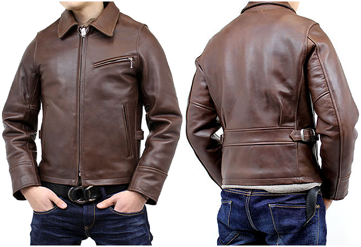 革ジャン襟付きシングルライダース（牛革）｜革製品専門店レザーハウス