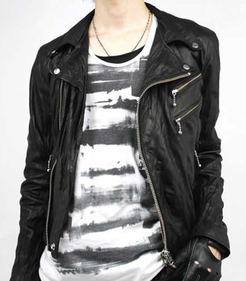 シワ加工レザーダブルジャケット（牛革）｜革製品専門店レザーハウス