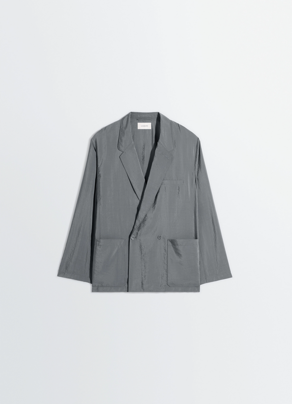 ドライシルクのソフトダブルブレストジャケット - Aluminium - ドライ