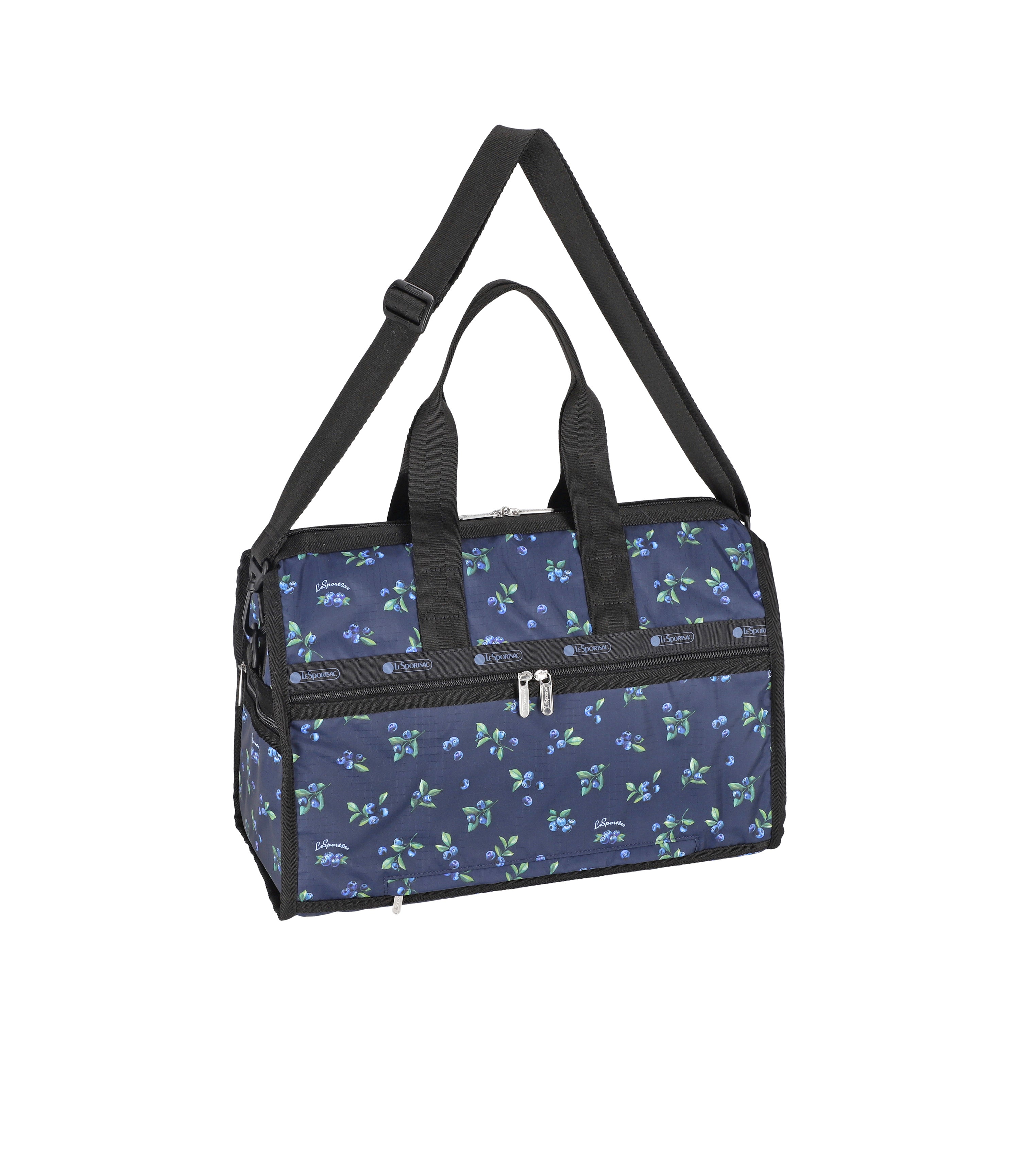 Deluxe Medium Weekender - Very Berry Blue print – LeSportsac