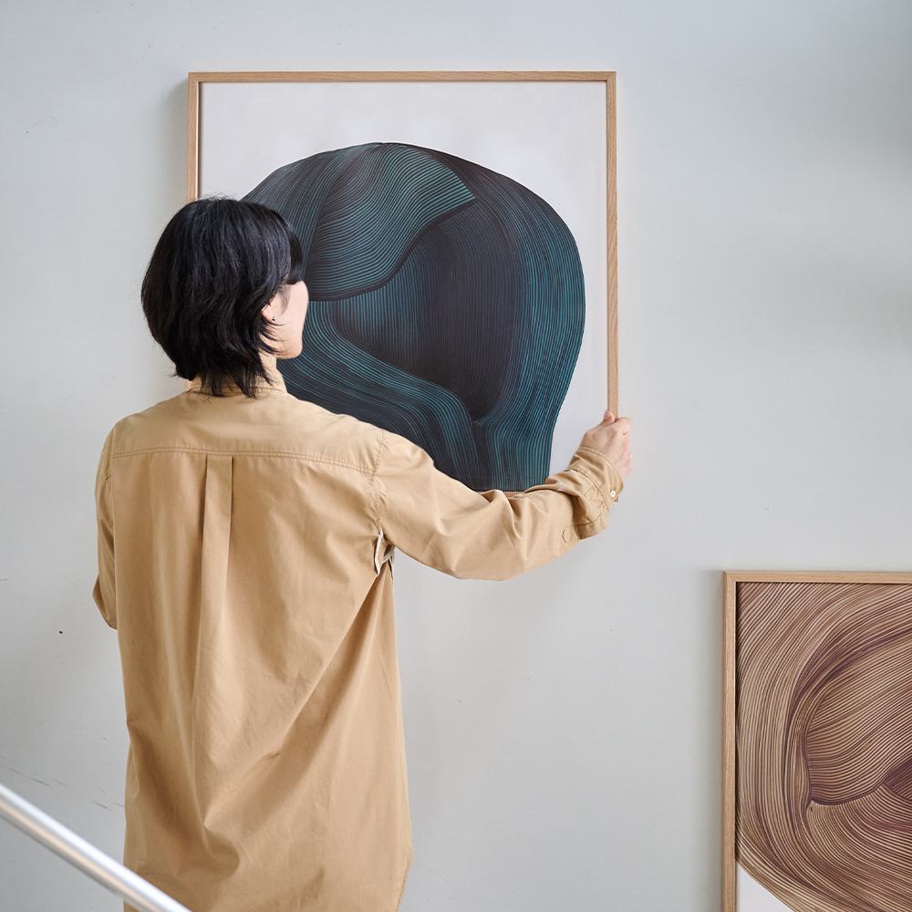 ロナンブルレック Drawing 4 (オークフレーム付き) - アート