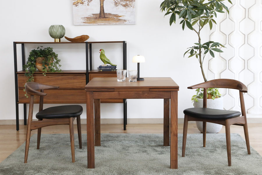 COMODO2（コモドツー） 伸長式ダイニングテーブル（ウォールナットWN