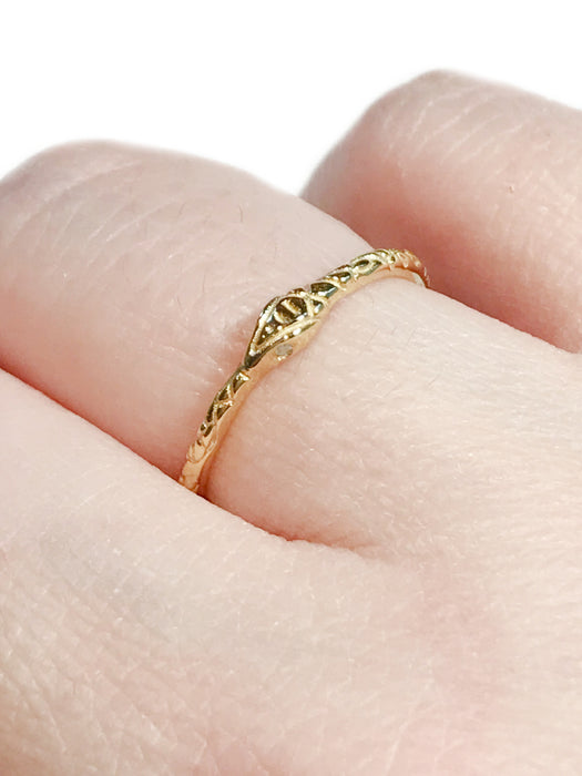 Ouroboros Snake Band Ring | Gold Vermeil Size 6 7 8 | Light Years